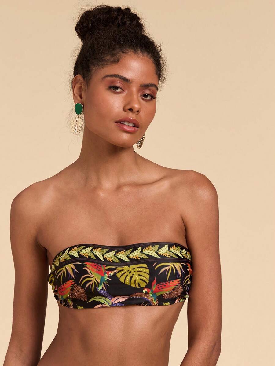 レディース 水着 トップス レディース シンプルパターンチューブトップ水着トップ、カジュアルビーチスタイル、夏のビーチバケーション拍卖