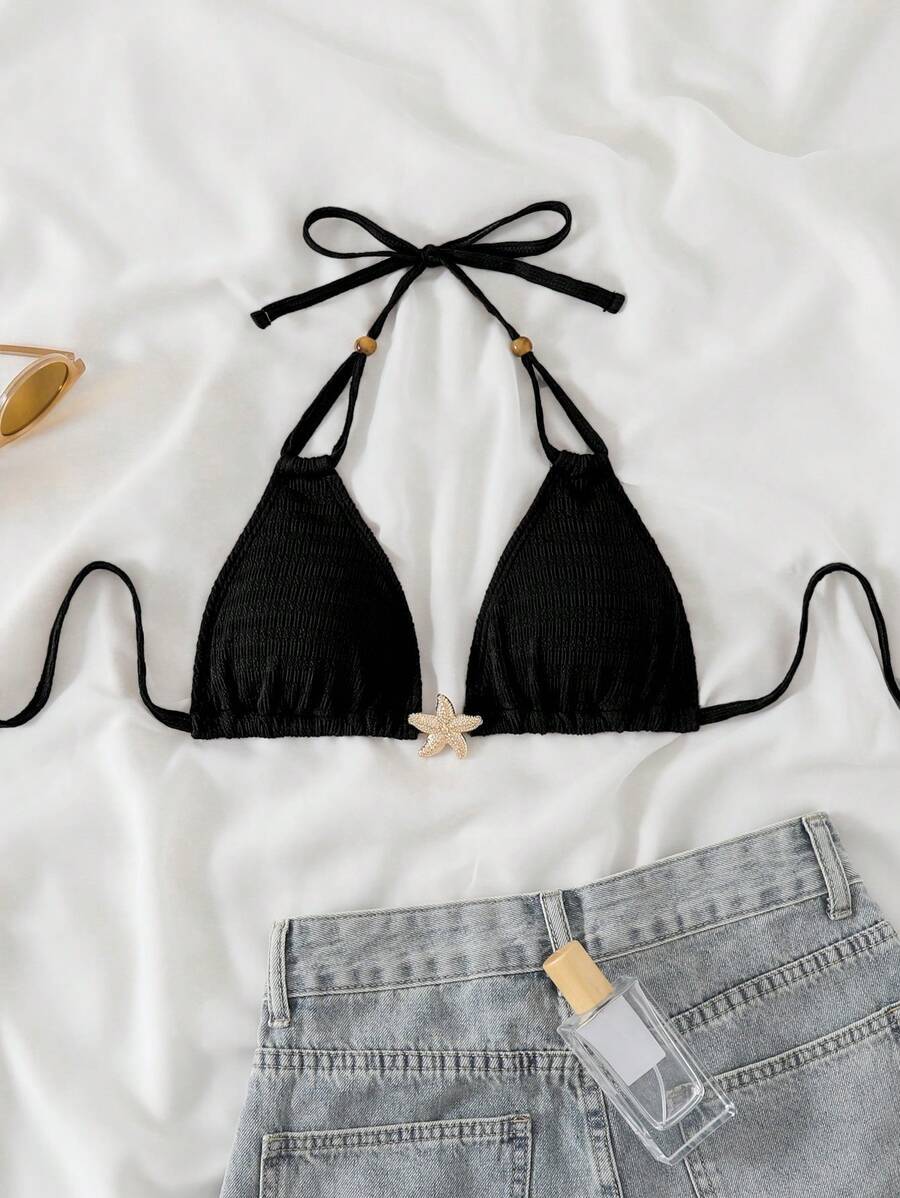 レディース 水着 トップス スプリングブレイク 女性 カジュアル ホリデー ビーチ エレガント パーティー ホルターネック ユニー拍卖