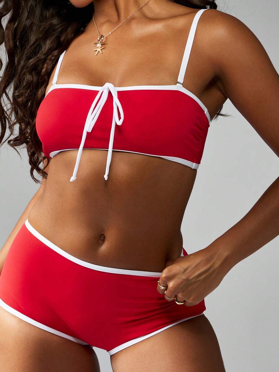 レディース 水着 ビキニセット スポーツ アスレチック ハイカット バンドゥ ビキニ セット 水着 スポーツ水着 プール ビーチ拍卖