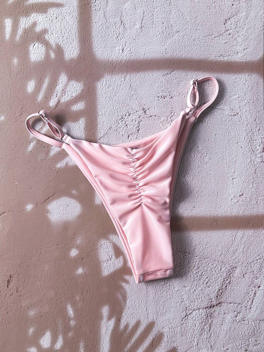 レディース 水着 ボトムス レディース 無地 バック ビキニ ボトム、ミニマリストデザイン拍卖