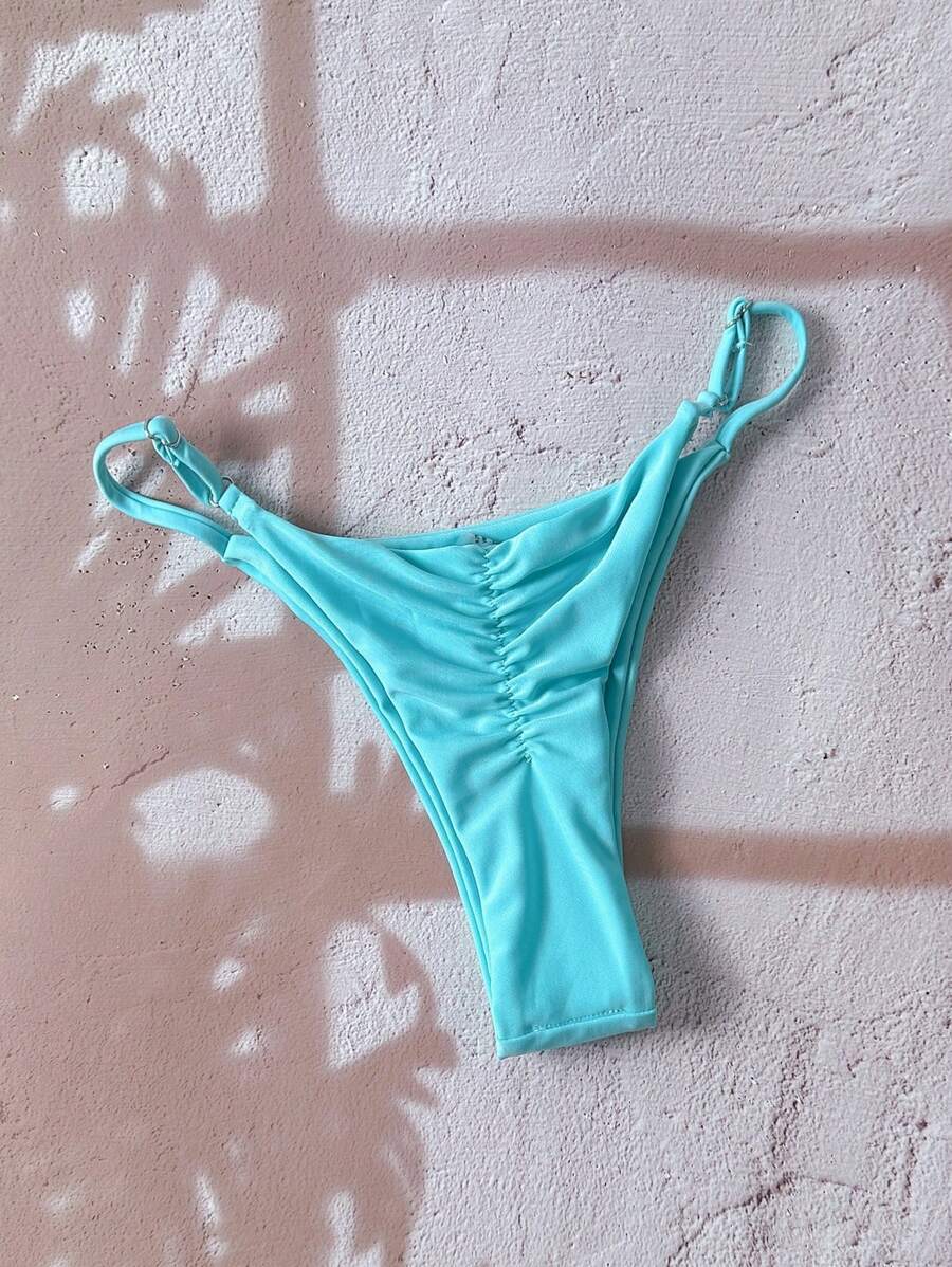 レディース 水着 ボトムス 1枚 女性用無地バックビキニボトム、シンプルでミニマル、夏用拍卖