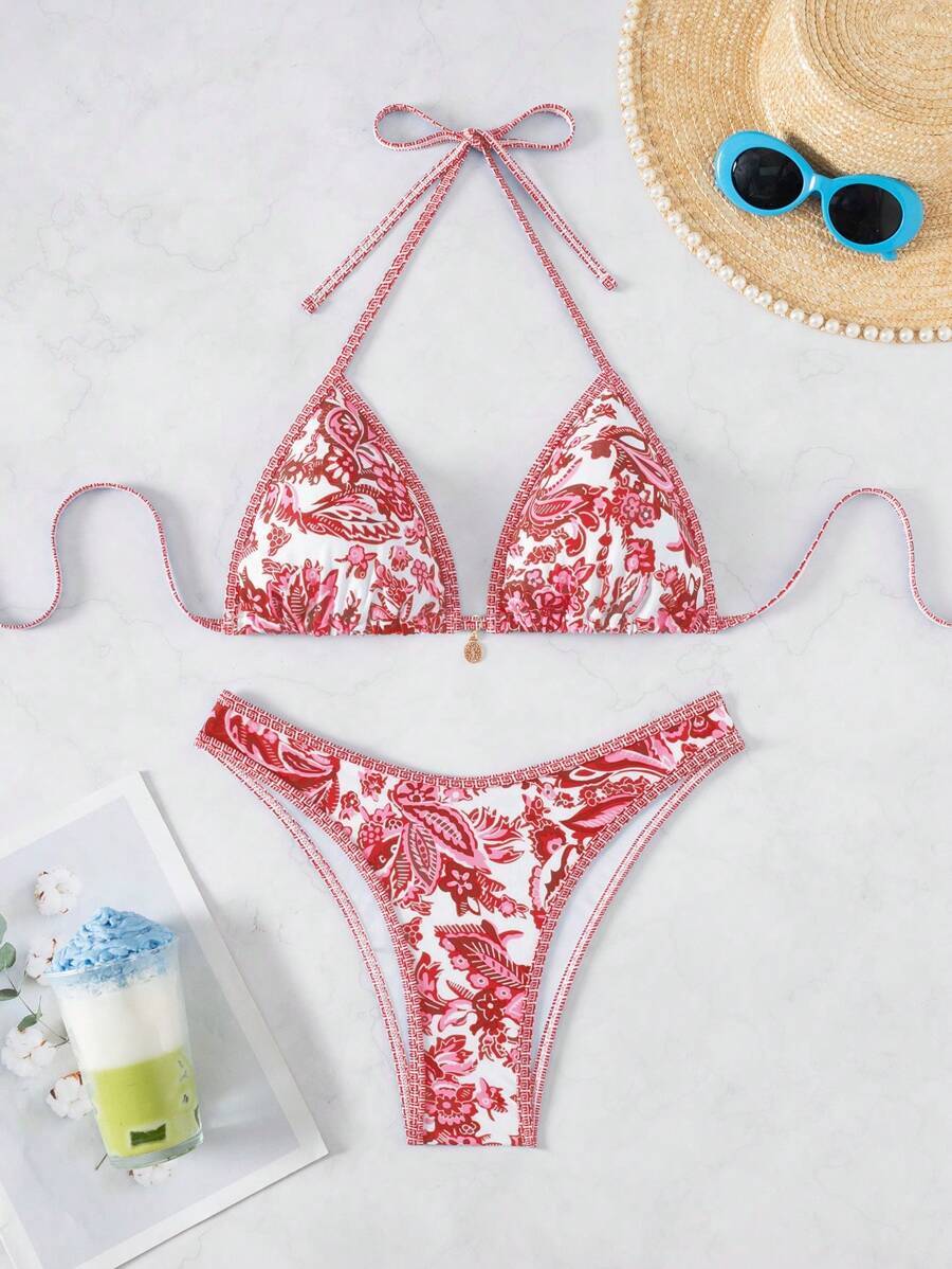 レディース 水着 ビキニセット 春休み2ピースホルターバイキニセット、ファッション水着、夏に最適拍卖