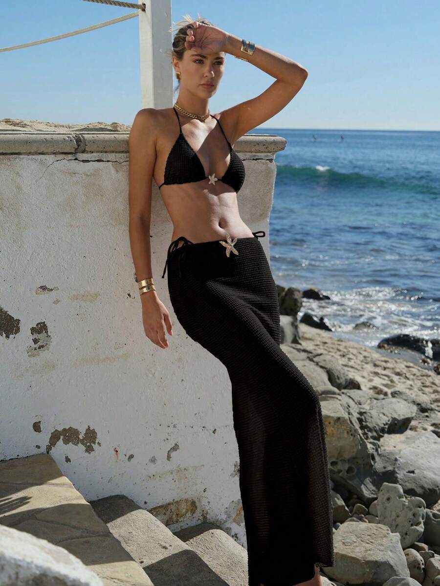 レディース 水着 ビキニセット セクシーニットヒトデデザイン女性水着拍卖