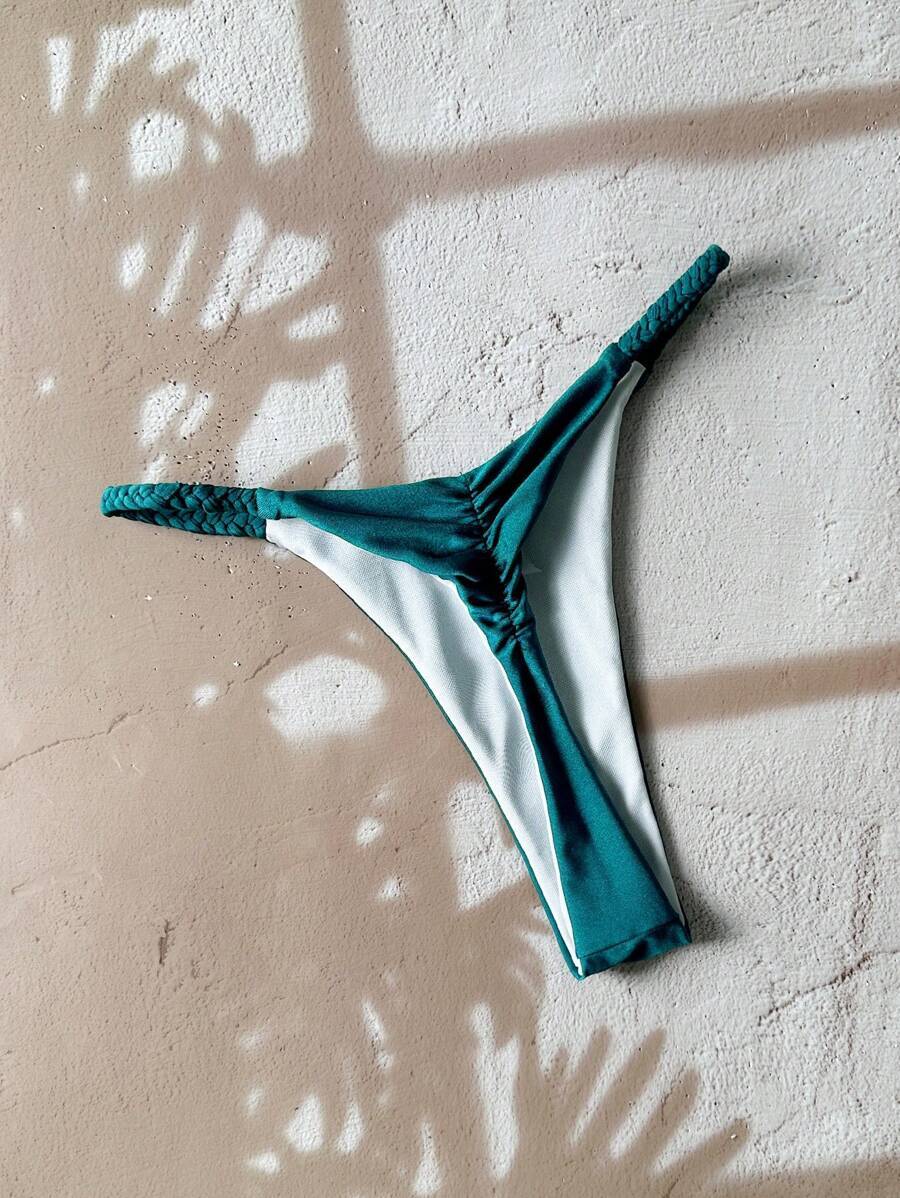 レディース 水着 ボトムス レトロ ハンドメイド ロープ タイダイ ラッシュド ビキニボトム、カジュアル バケーション レディース拍卖