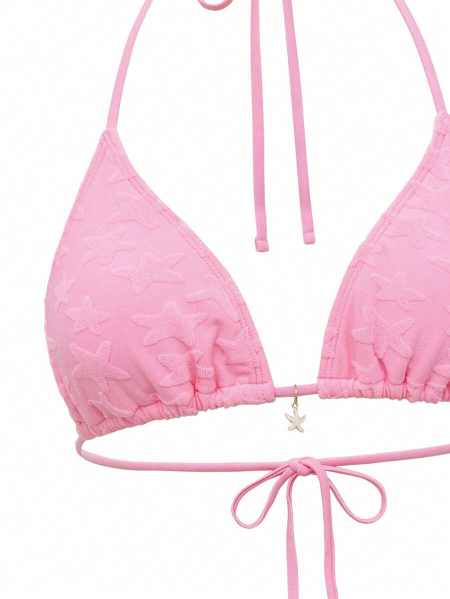 レディース 水着 ビキニセット 女性の夏休みビーチ星柄ホルターバイキニセット拍卖