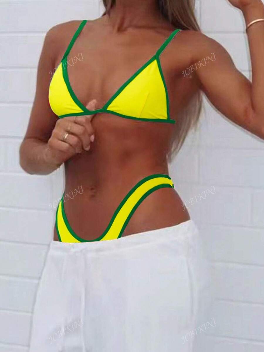 レディース 水着 ビキニセット 新作 無地ホルターネック タイアップ セクシーなビキニ、ファッション レディース 水着セット 夏の拍卖