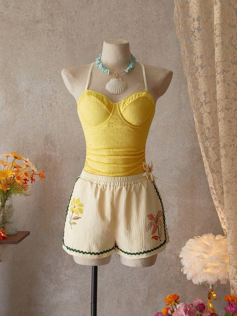 レディース 水着 ワンピース 1枚 プレーンカラー スパゲッティストラップ ワンピース水着 レディース、夏に流行拍卖