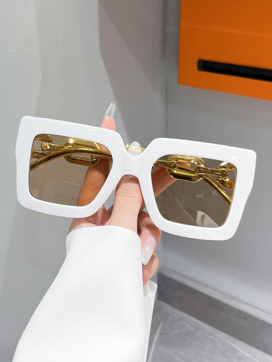 アクセサリー レディース アイアクセサリー 1ペア プラスチックフレーム スクエアファッショングラス、ファッショナブルなボヘミアン拍卖