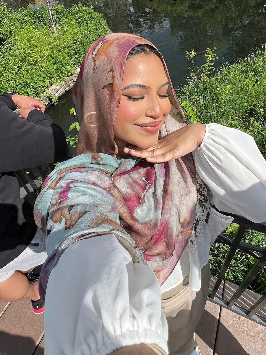 アクセサリー レディース スカーフ 1枚 ボヘミアン バティック 印刷 ヘッドスカーフ、カジュアルストリートスタイルヒジャブ、デイ拍卖