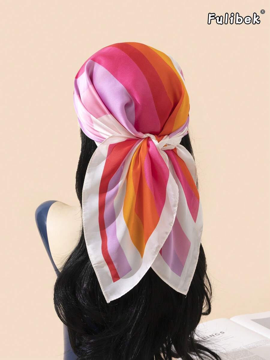 アクセサリー レディース スカーフ 1枚 フェイクシルクプリントヘッドバンド/バンダナ/ネックスカーフ、マルチファンクション ファ拍卖