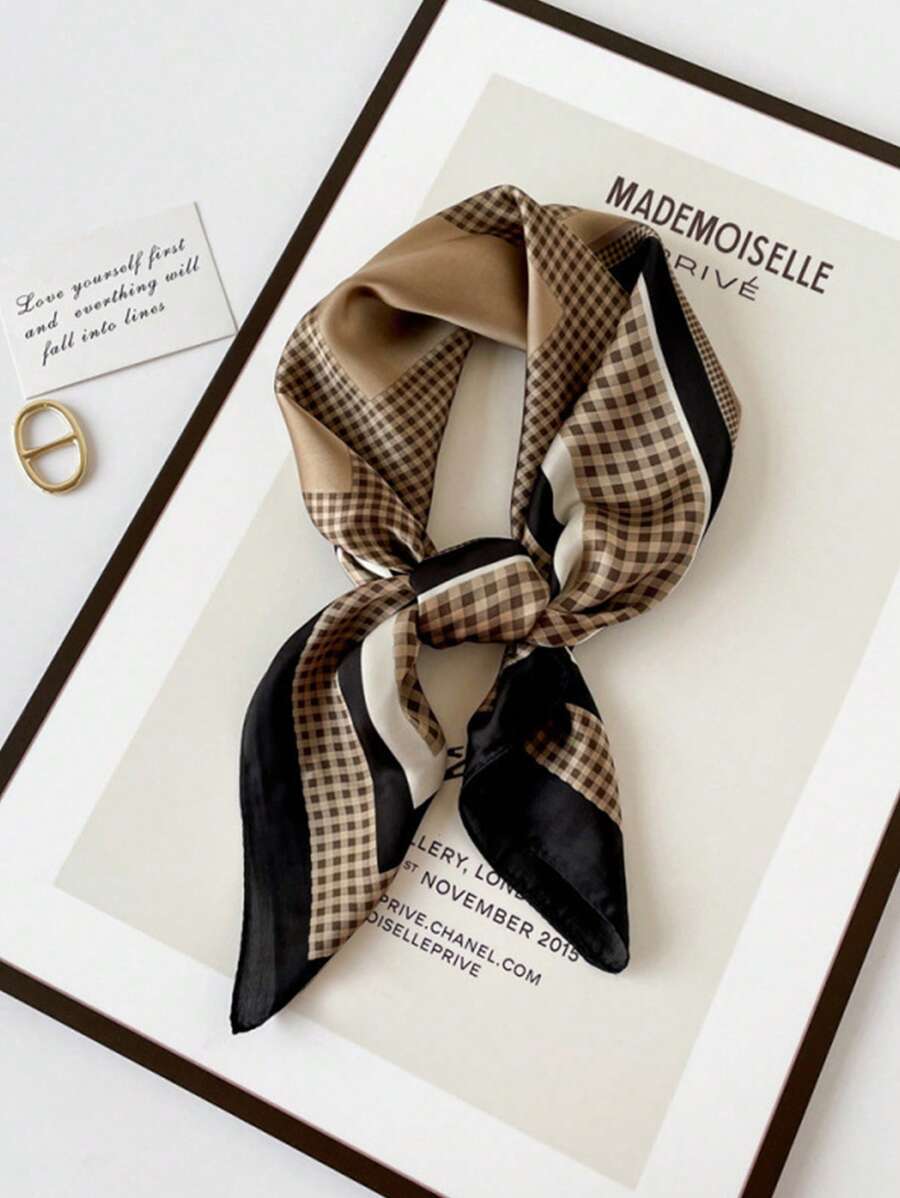 アクセサリー レディース スカーフ 上品な女性用 春夏スカーフ、軽量デイリーバンダナ、ヘアバンド、ヘッドバンド、スタイリング用の理拍卖