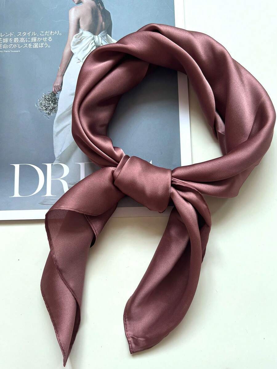 アクセサリー レディース スカーフ 1枚 レディースソリッドカラーファッションスカーフ/ヘアバンド/ウエストバンド/バッグストラッ拍卖