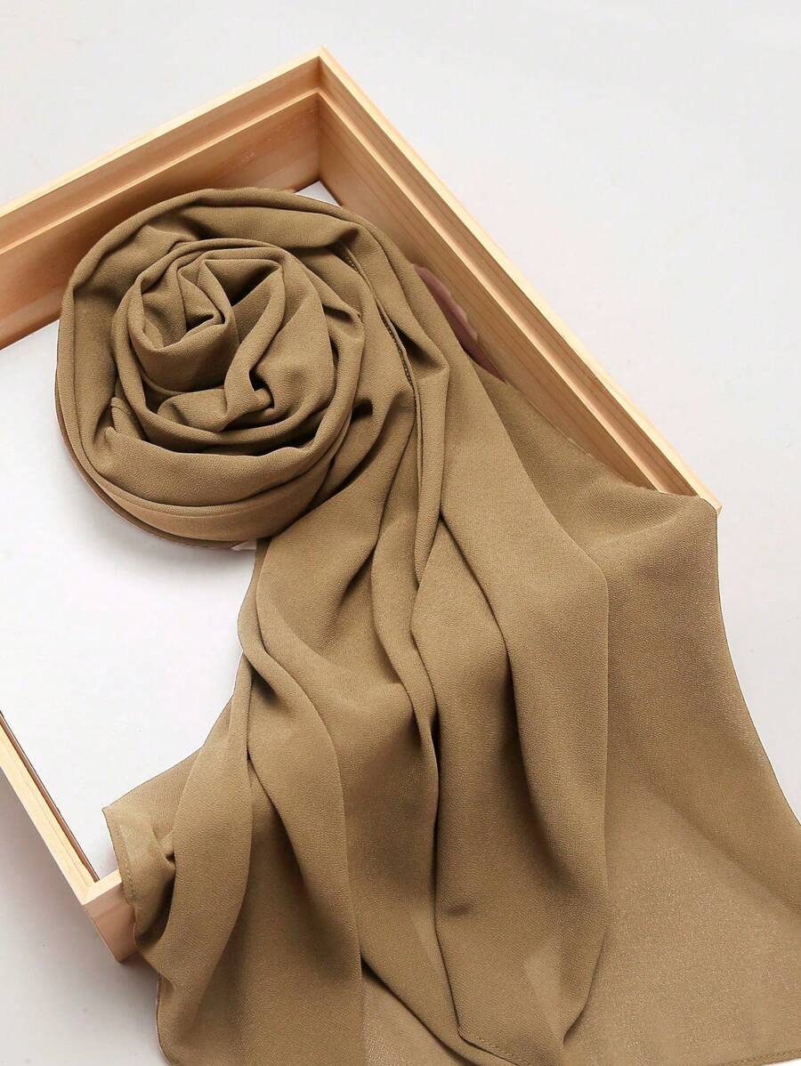 アクセサリー レディース スカーフ 1枚 エレガントでファッショナブルな無地シフォンスカーフ、女性への贈り物に最適拍卖