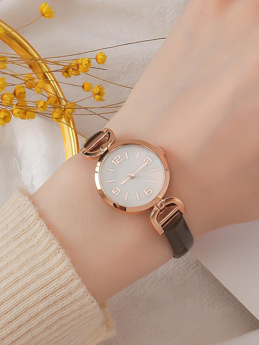 腕時計 レディース クォーツ 最小限のデザインの時計 クォーツムーブメント リターンズスクールの学生への贈り物に最適拍卖