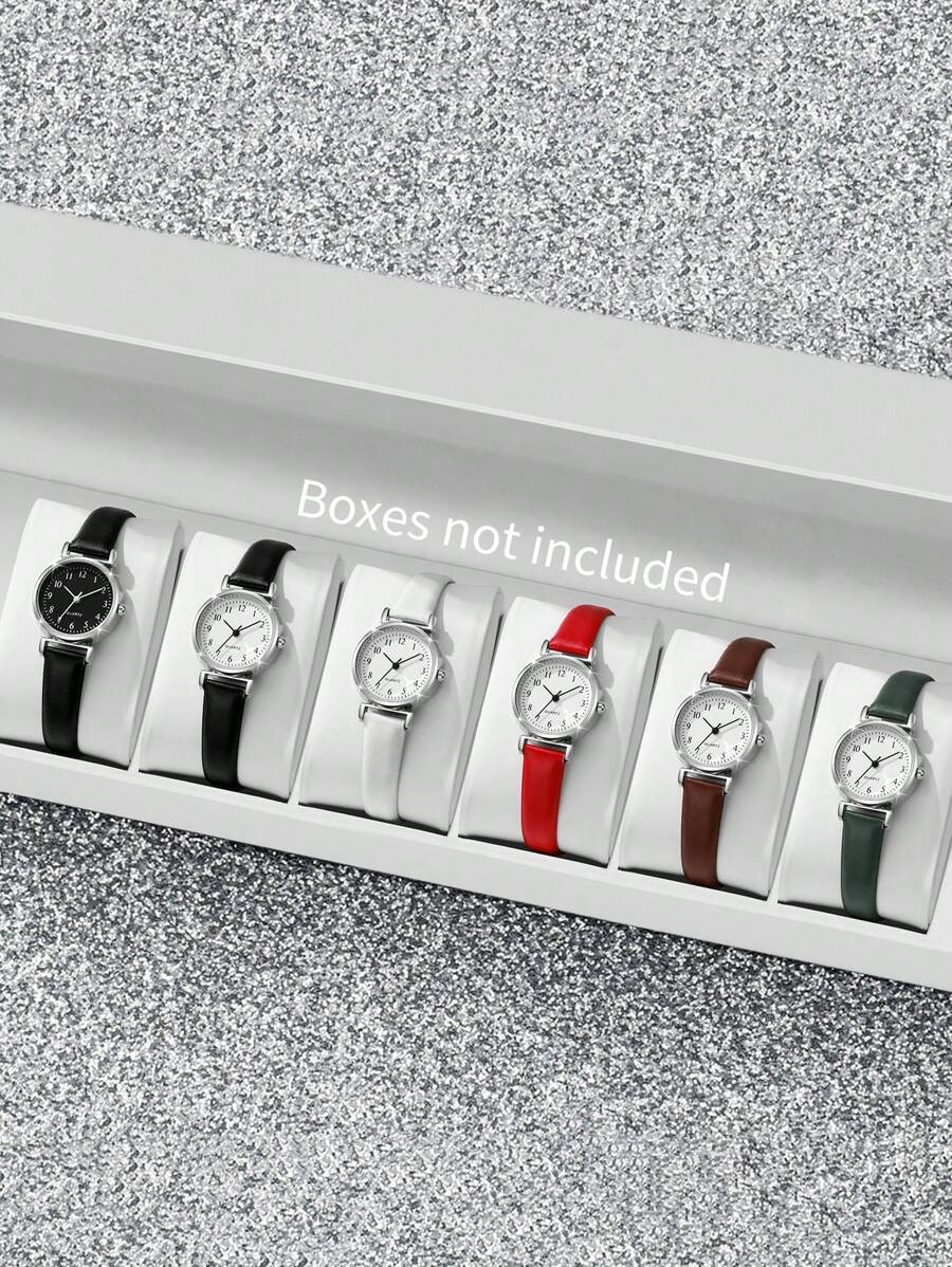 腕時計 レディース セット 6個セット レディース エレガントでファッショナブル 数字盤 小型ダイアル クラシカル コンパクト ク拍卖