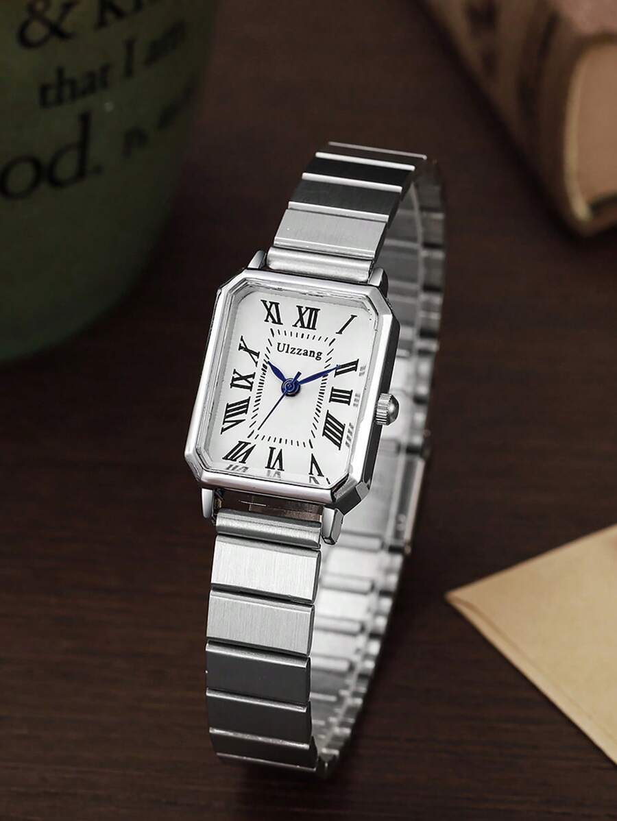 腕時計 レディース クォーツ 1個 レディースファッション コンパクトバー 小さい文字盤 スクエア スチールバンド レトロクォーツ拍卖