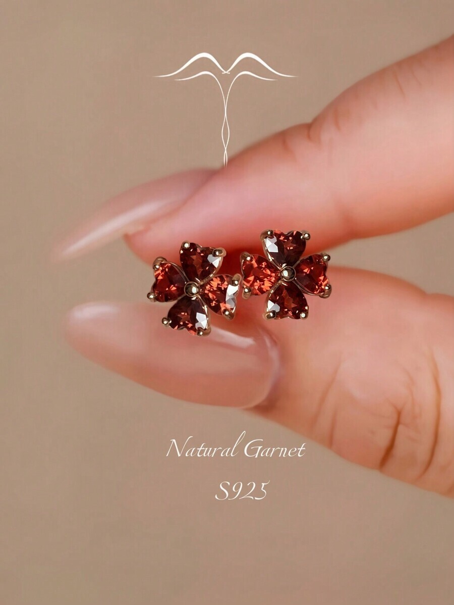 ジュエリー レディース イヤーアクセサリー シンプルでスタイリッシュ、多用途なS925スターリングシルバー&カラフルな宝石使用、オ拍卖