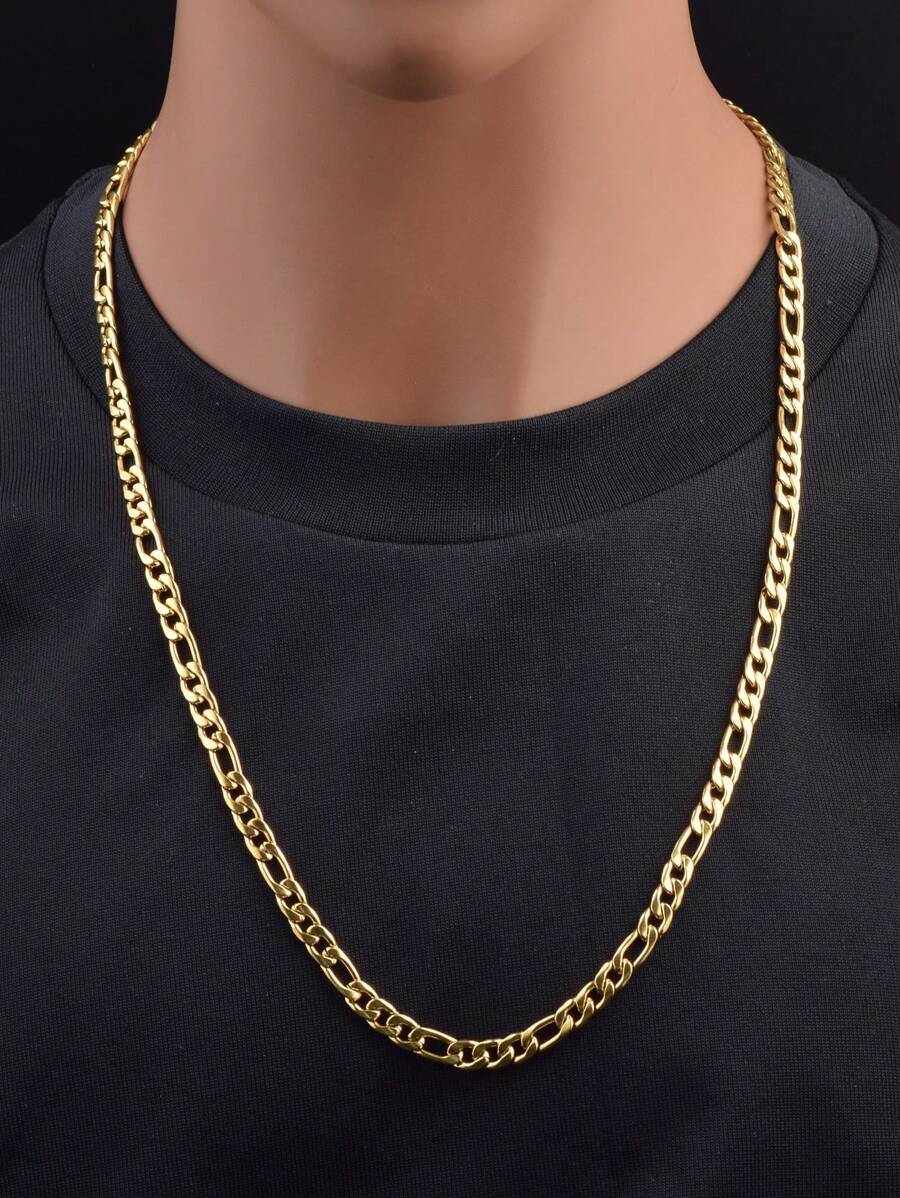 ジュエリー メンズ ネックレス 1個 メンズ ヒップホップ 太いステンレススチール 3:1チェーン ネックレス拍卖