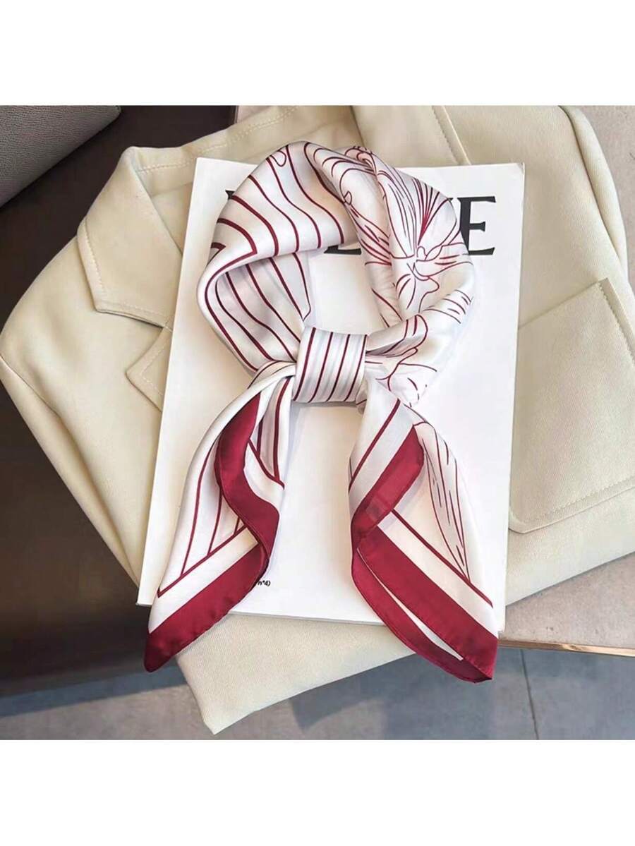 アクセサリー レディース スカーフ 1個 サテン調ポリエステル ボヘミアン柄スカーフ レディース 春夏用拍卖