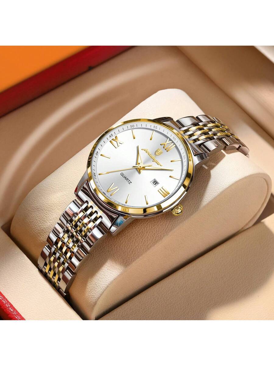 腕時計 レディース クォーツ 1個 シルバー レディース腕時計ギフト 本物のブランド (オリジナル) ラグジュアリー 全ステンレ拍卖