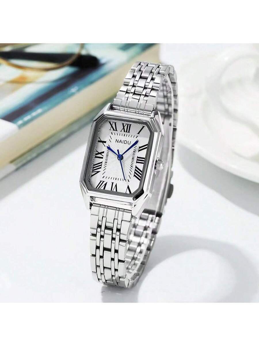 腕時計 レディース クォーツ 1個 鋼製ストラップ レトロ文学デザイン レディース シンプル クォーツ 腕時計、学生への登校プレゼ拍卖