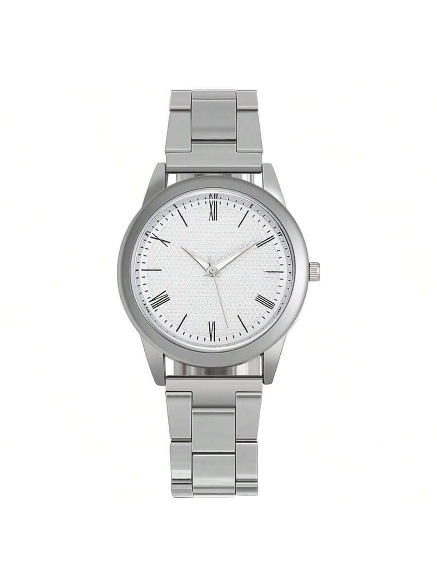 腕時計 メンズ クォーツ ビジネス ステンレススチール ローマ数字文字盤 クオーツ腕時計 男性用拍卖