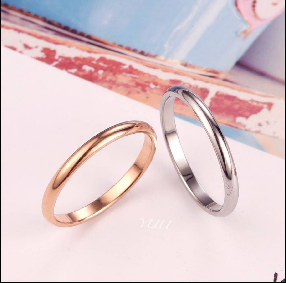 ステンレスリング シンプルリング 指輪 ピンキーリング ステンレス指輪 金属アレルギー対応拍卖