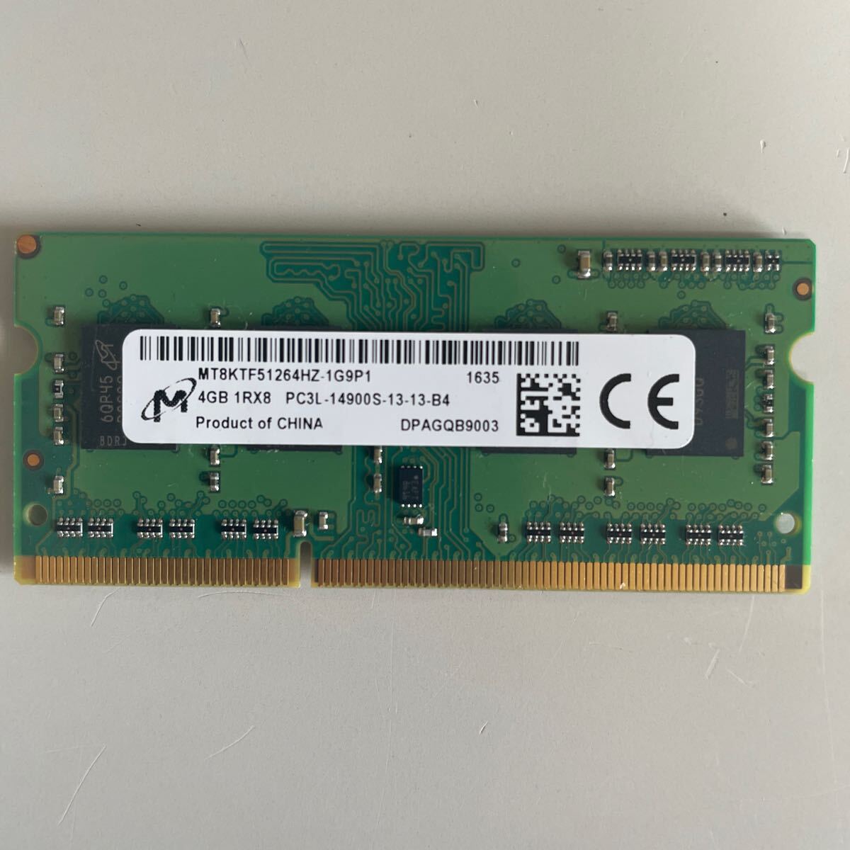DDR3 PC3L-1214900S 4 gb ノートパソコン用メモリー動作確認済みです。拍卖