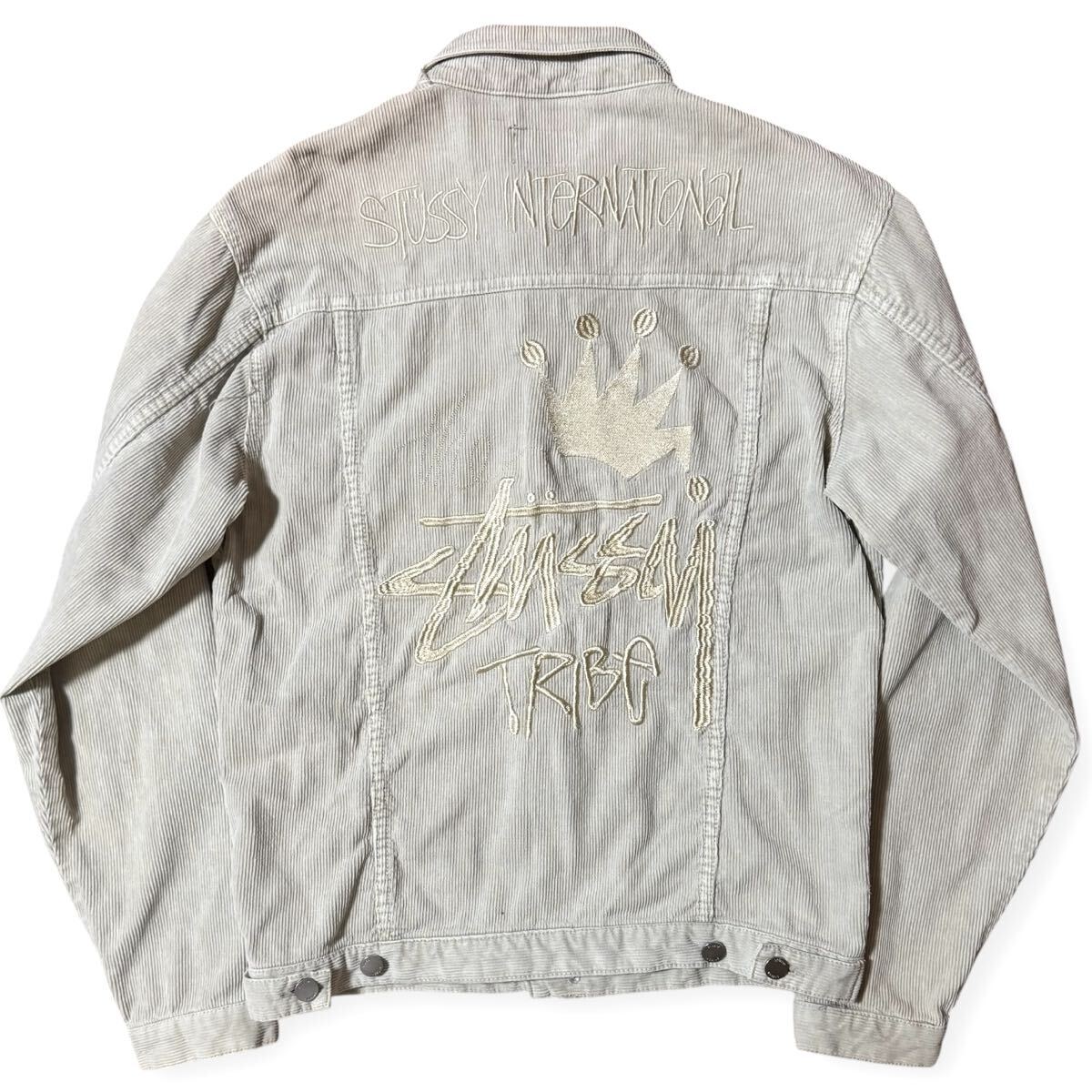 STUSSY バック刺繍 コーデュロイ 短丈 トラッカージャケット Mサイズ拍卖