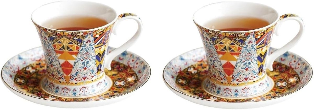 高級絶妙なボーンチャイナコーヒーカップとソーサーセットヴィンテージアフタヌーンティー食器スナックプレートギフトボックスセット拍卖