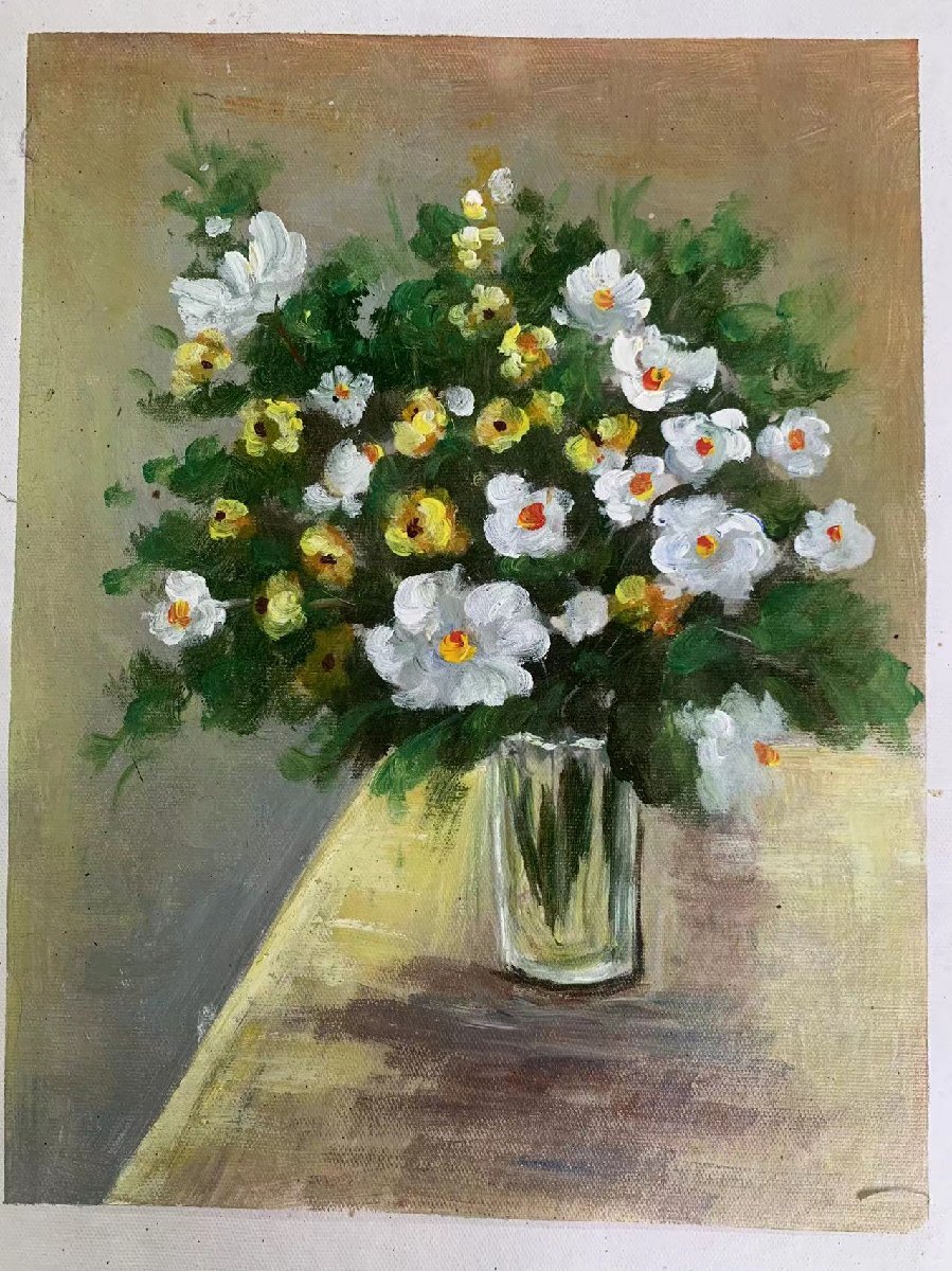 油絵 花 絵画 肉筆 油彩 額装 美術品 拍卖