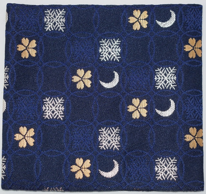 茶道具 帛紗 服紗 千歳盆用 古帛紗 紺 交織 茶道 t tz33-013a 注)画像は色見本です拍卖