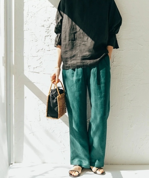 URBAN RESEARCH DOORS リネンツイルイージーパンツ★アーバンリサーチドアーズ拍卖