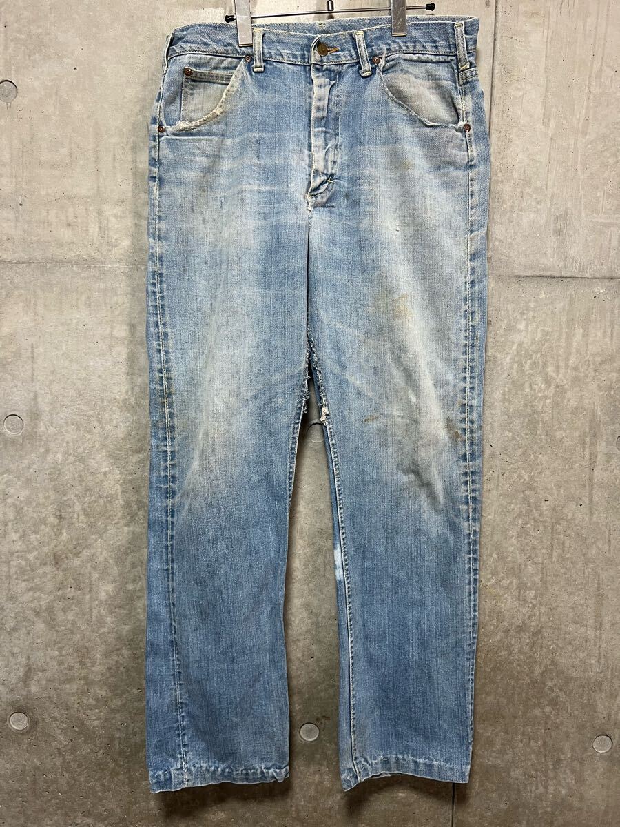 70s ヴィンテージ Lee Denim Pants サイド 黒タグ ユニオンチケット付き リー デニム パンツ MADE IN USA アメリカ製 セミオート TALON拍卖