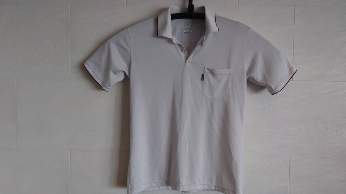 <未使用品> MIZUNO ミズノ メンズXL  ドライベクター・ライトインナー半袖ポロシャツ(73EF308) 色:クリームホワイト拍卖
