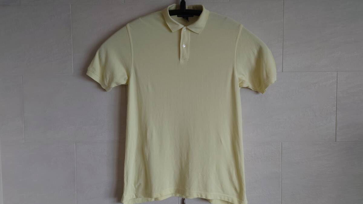 <古着美品>BANANA REPUBLIC バナナリパブリック メンズM 米国サイズ 半袖ポロシャツ 色:グリーンイエロー拍卖