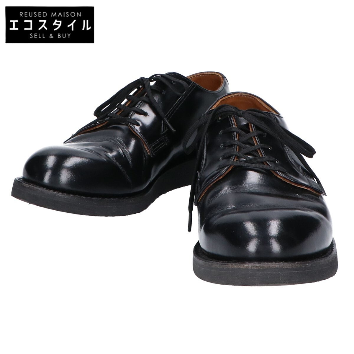 1円 Red Wing レッドウィング 24年製 00101-0 ポストマン ブラック レザー シューズ 25.5 ブラック メンズ拍卖