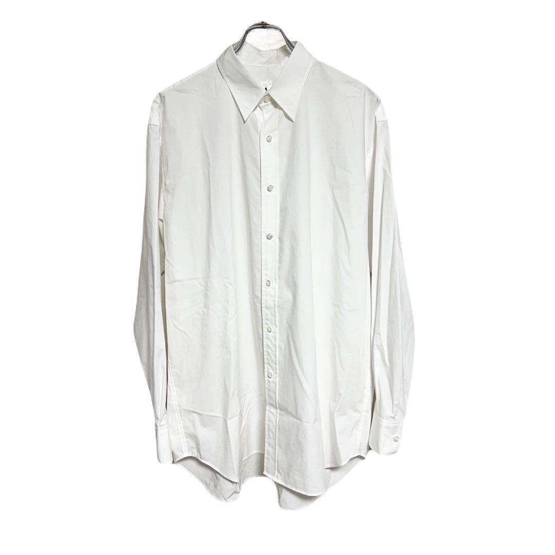 即決★美品 日本製 L EDIFICE LA BOUCLE★ホワイトコットンシャツ 白 ホワイト モード ワイドシルエット拍卖