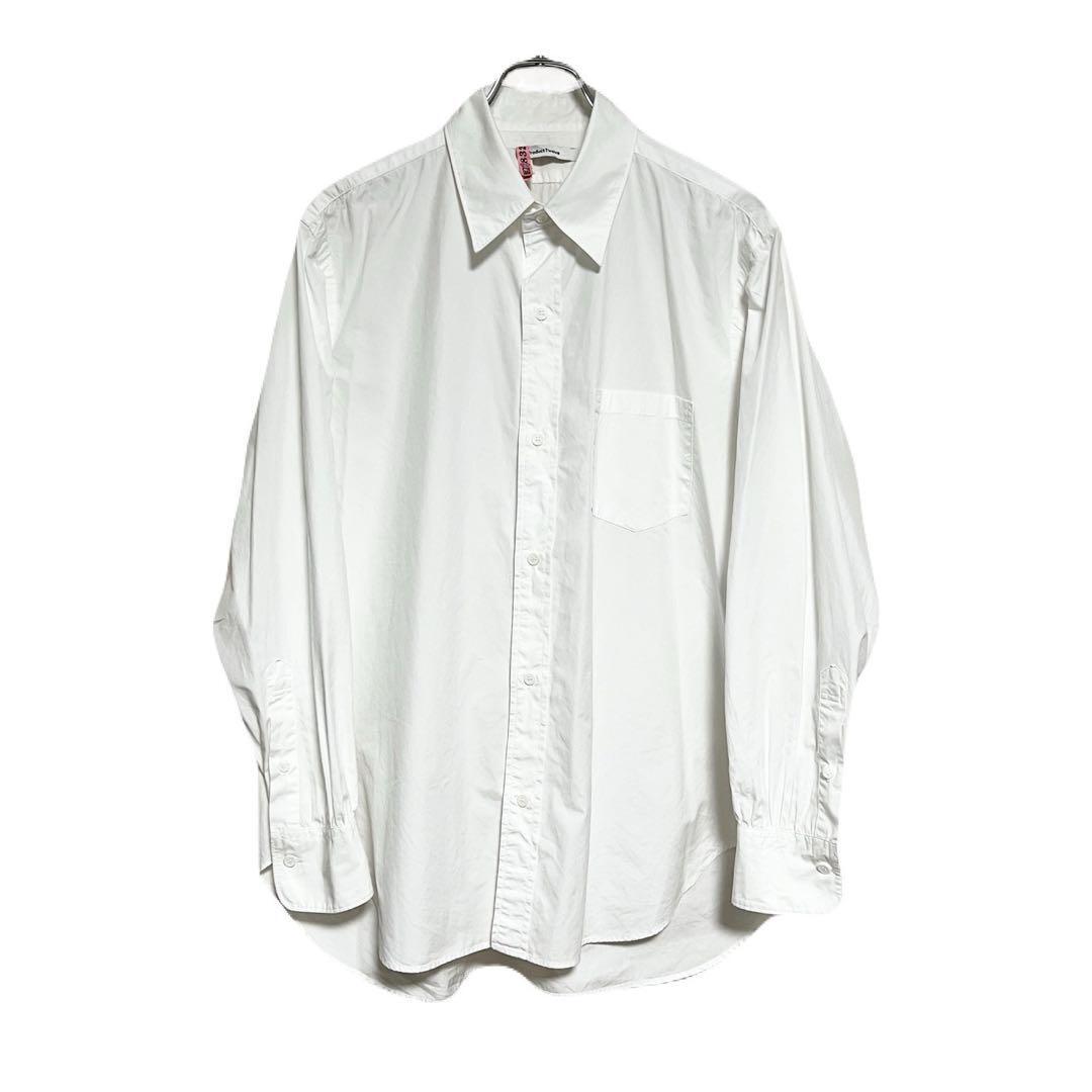 即決★美品 日本製 Product twelve★2 コットンホワイトシャツ プロダクトトゥエルブ 白 ビッグシルエット拍卖