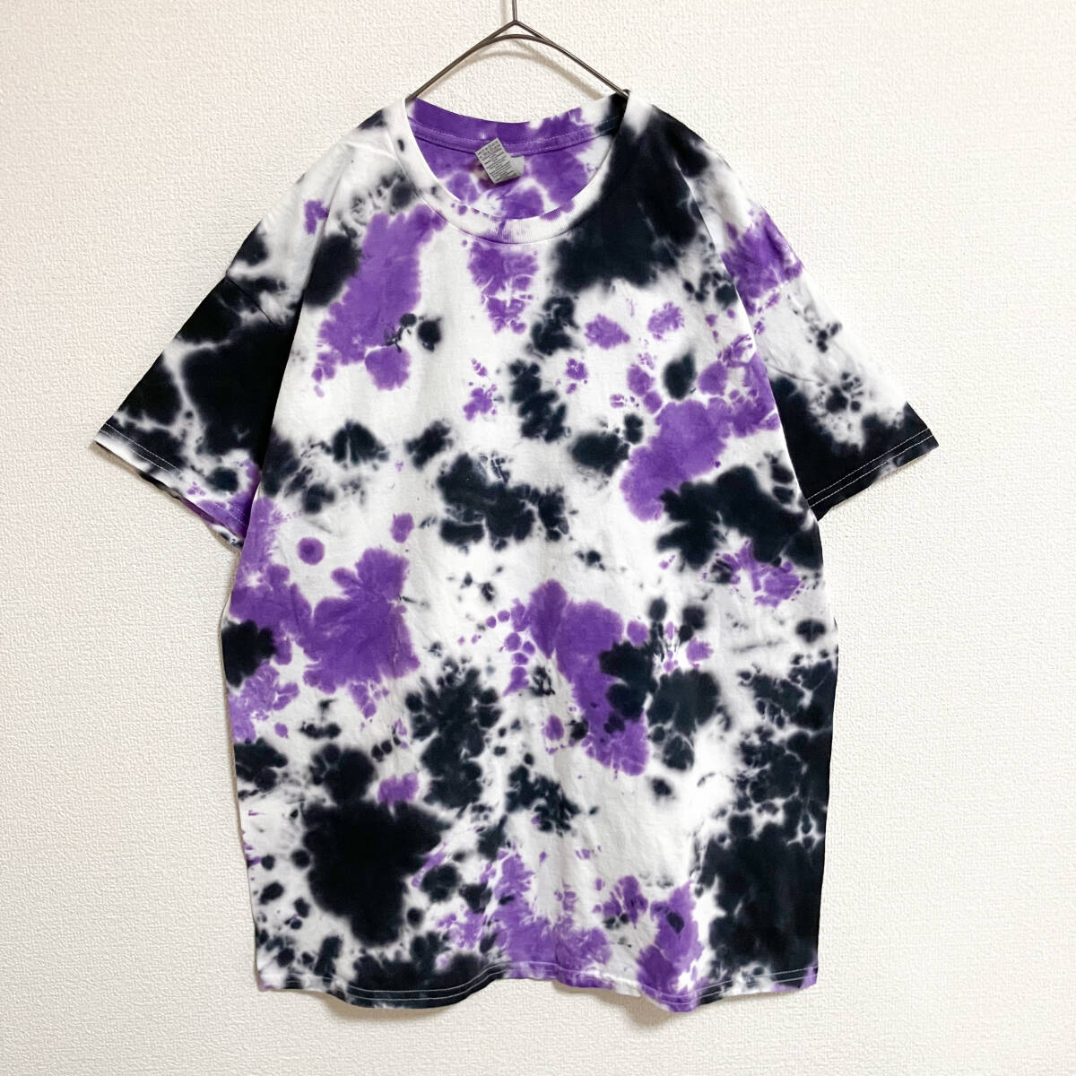 GILDAN タイダイ染め半袖TシャツL 総柄 紫 トップス 新品未使用拍卖