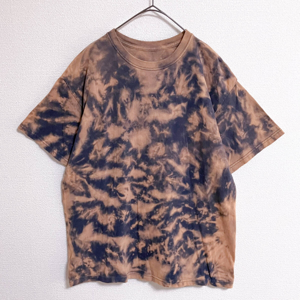 FRUIT OF THE LOOM タイダイ 半袖Tシャツ M 紺 ベージュ拍卖