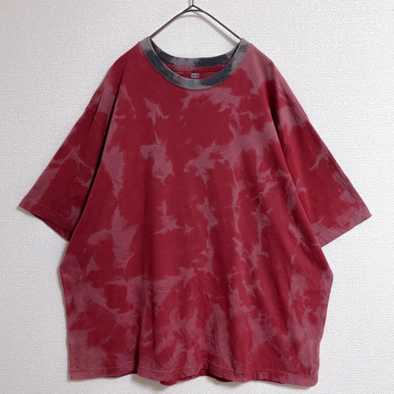 FADER GLORY 半袖Tシャツ XL 赤 グレー カットソー 柄物 夏物拍卖