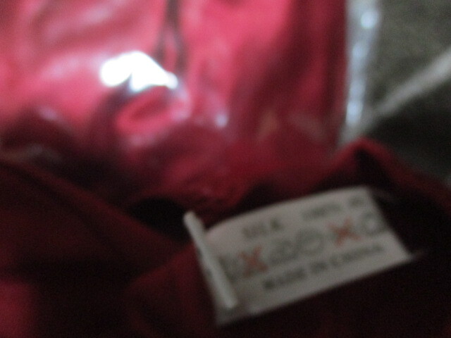 未使用 シルク100% つぼみショーツ(パンティ) 赤 L 3枚1800円~+送料185円。拍卖