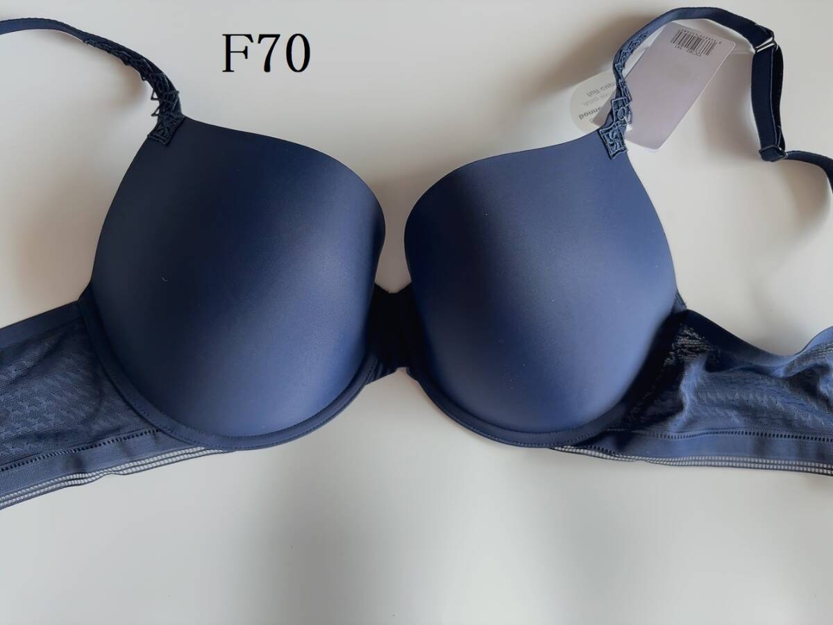 F70☆Simone Perele シモーヌ ペレール Muse フランス高級ランジェリーブラ ネイビー拍卖