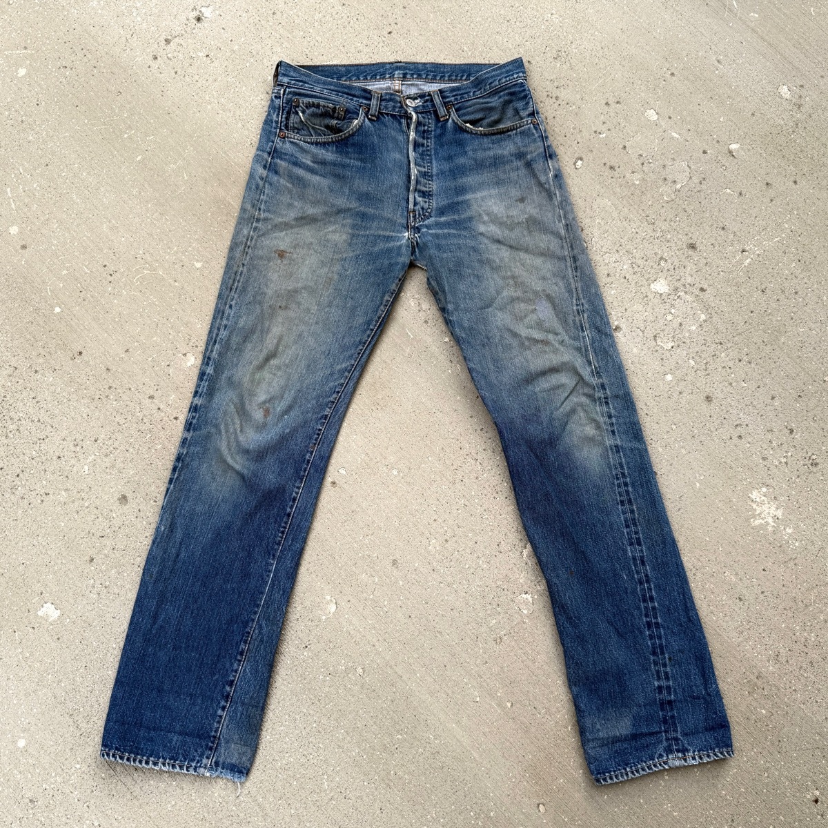 70s 66前期 オリジナル Levi’s 501 W32 表記W34? 米国製 ビンテージ 1970年代 6刻印 耳 セルビッジ バックポケット裏シングル アメリカ製拍卖