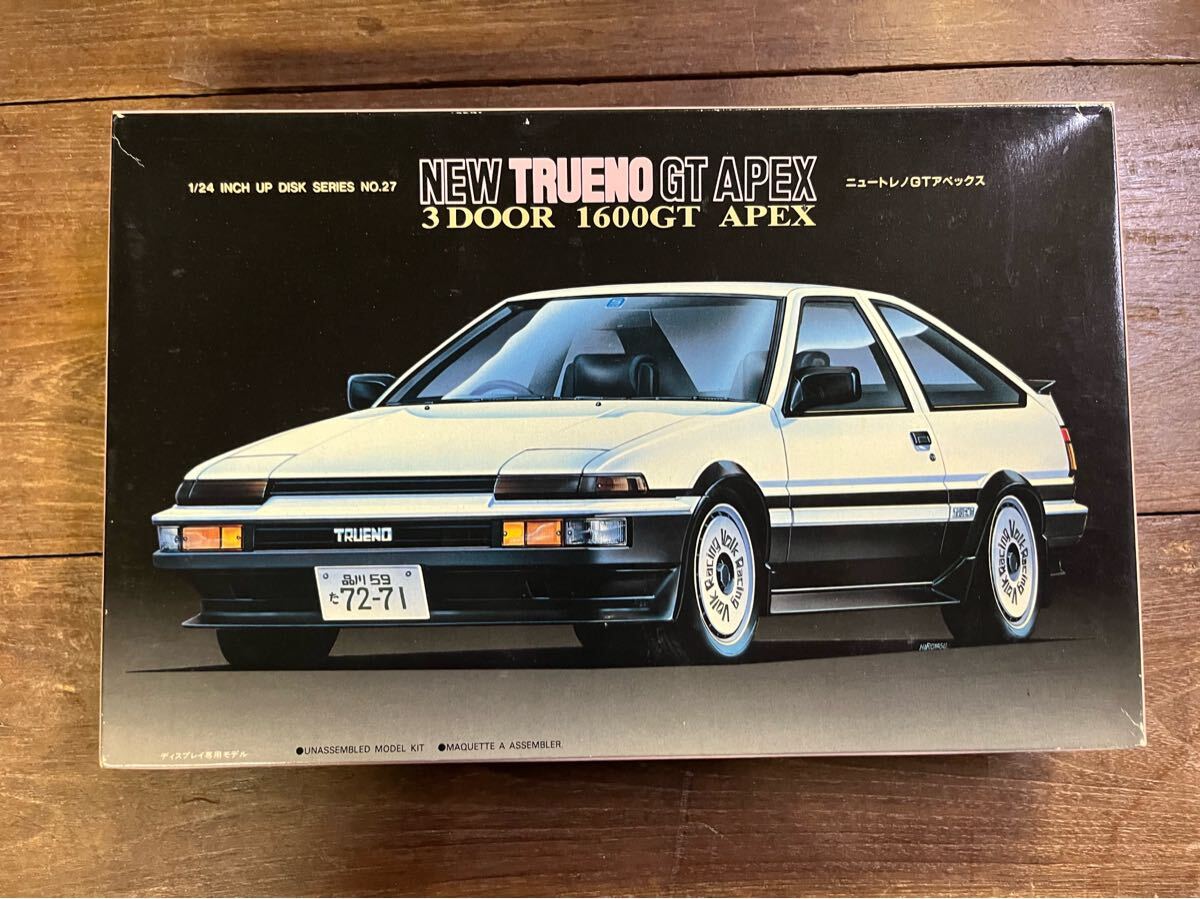 1/24 フジミ模型 ニュートレノ トヨタ SPRINTER NEW TRUENO 1600 GT APEX 絶版プラモデル 当時物 拍卖