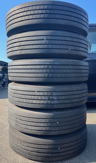 R7/58..225/80R17.5 DUNLOP DECTES SP122. 2019年製 6本セット バリ溝拍卖
