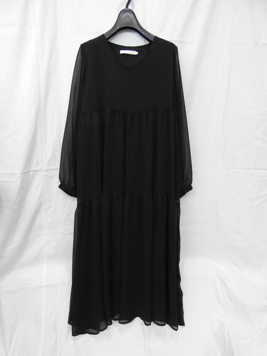 ▼AMERICAN HOLIC/アメリカンホリック▼ワンピース シフォン細うね生地/M/黒拍卖