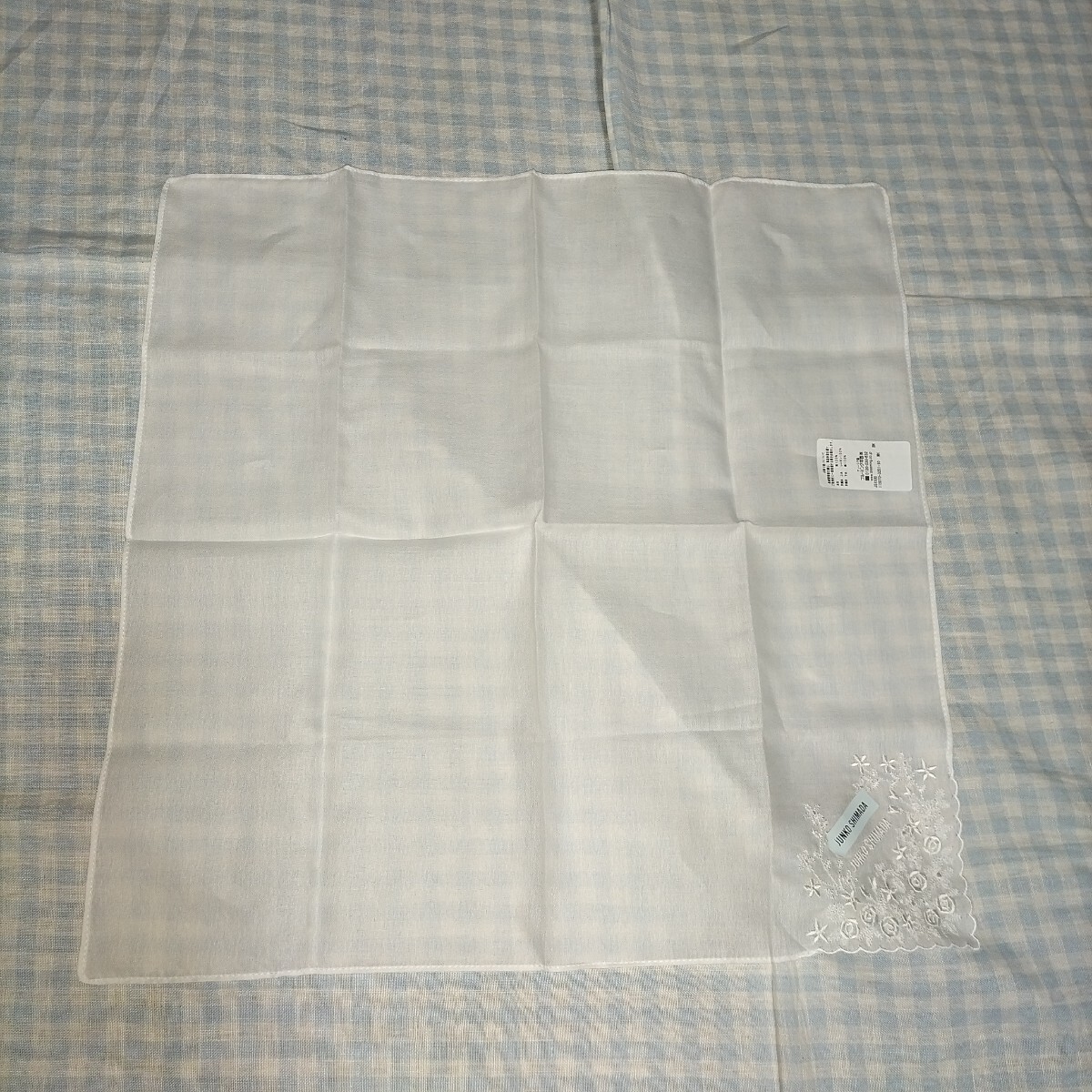 新品!ジュンココシノの ハンカチ 白刺繍 冠婚葬祭用に 拍卖