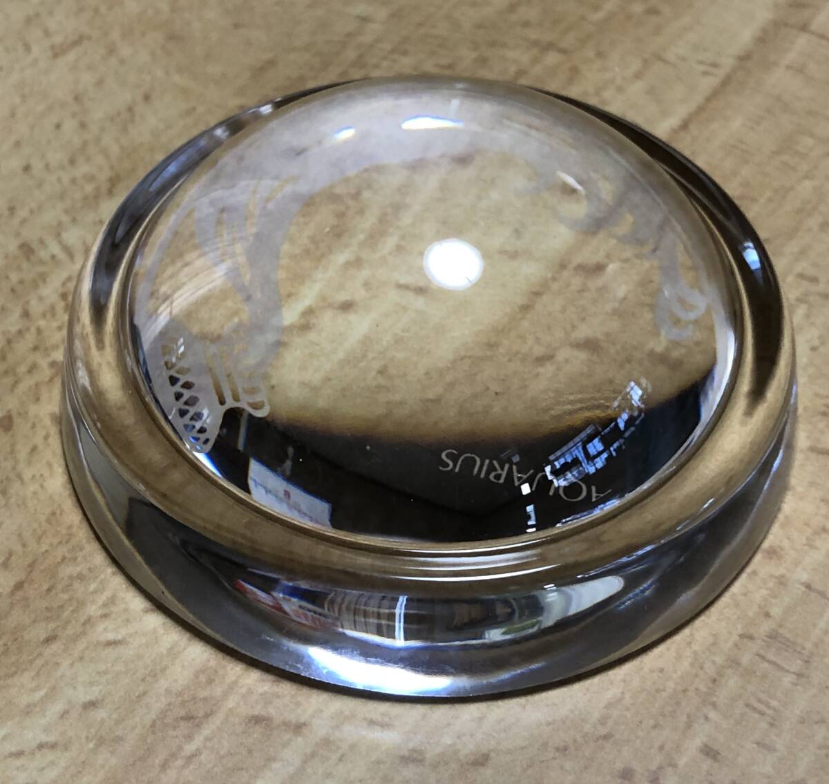 ペーパーウェイトルーペ ガラス製 柄入り拍卖